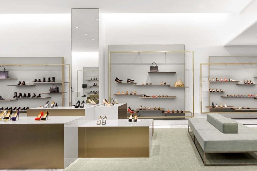 Thiết kế shop giày dép phong cách Minimalism tối giản