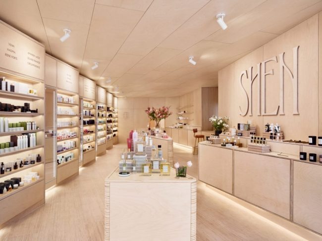 Mẫu shop nước hoa kết hợp mỹ phẩm cao cấp - Mẫu 2