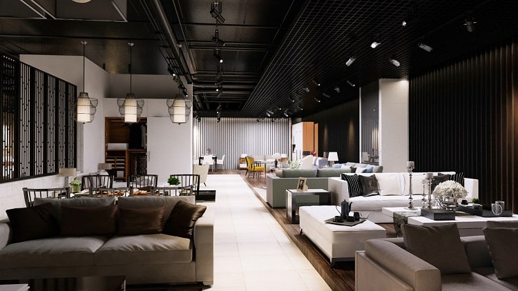 Luxury and Modern Showroom Interior