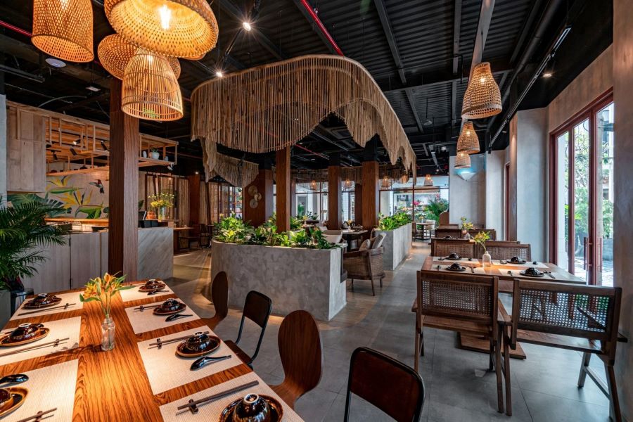 Thiết kế nhà hàng chay với không gian sang trọng 2