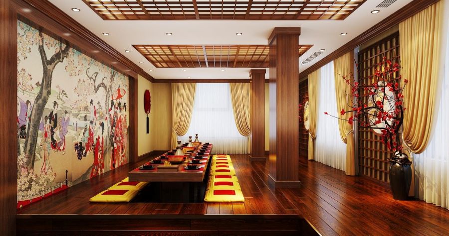 Mẫu thiết kế nhà hàng Nhật Bản phong cách truyền thống Mẫu thiết kế nhà hàng Nhật Bản phong cách truyền thống