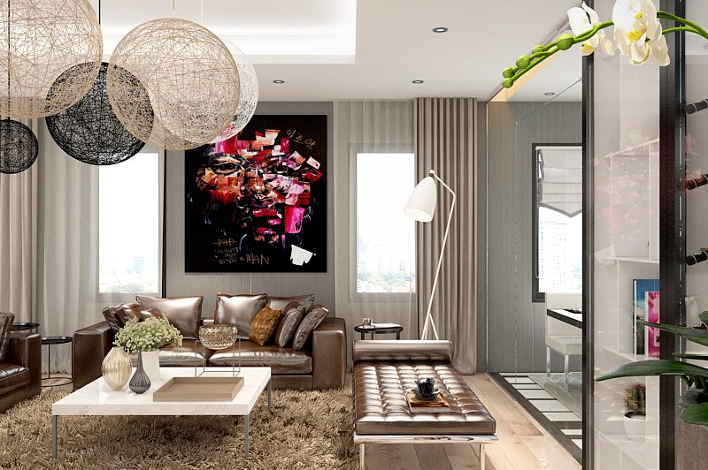 Thiết kế nội thất shophouse không gian ấm áp hiện đại