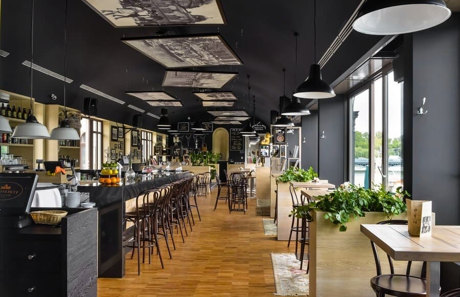 Không gian mẫu thiết kế shophouse cho quán cafe