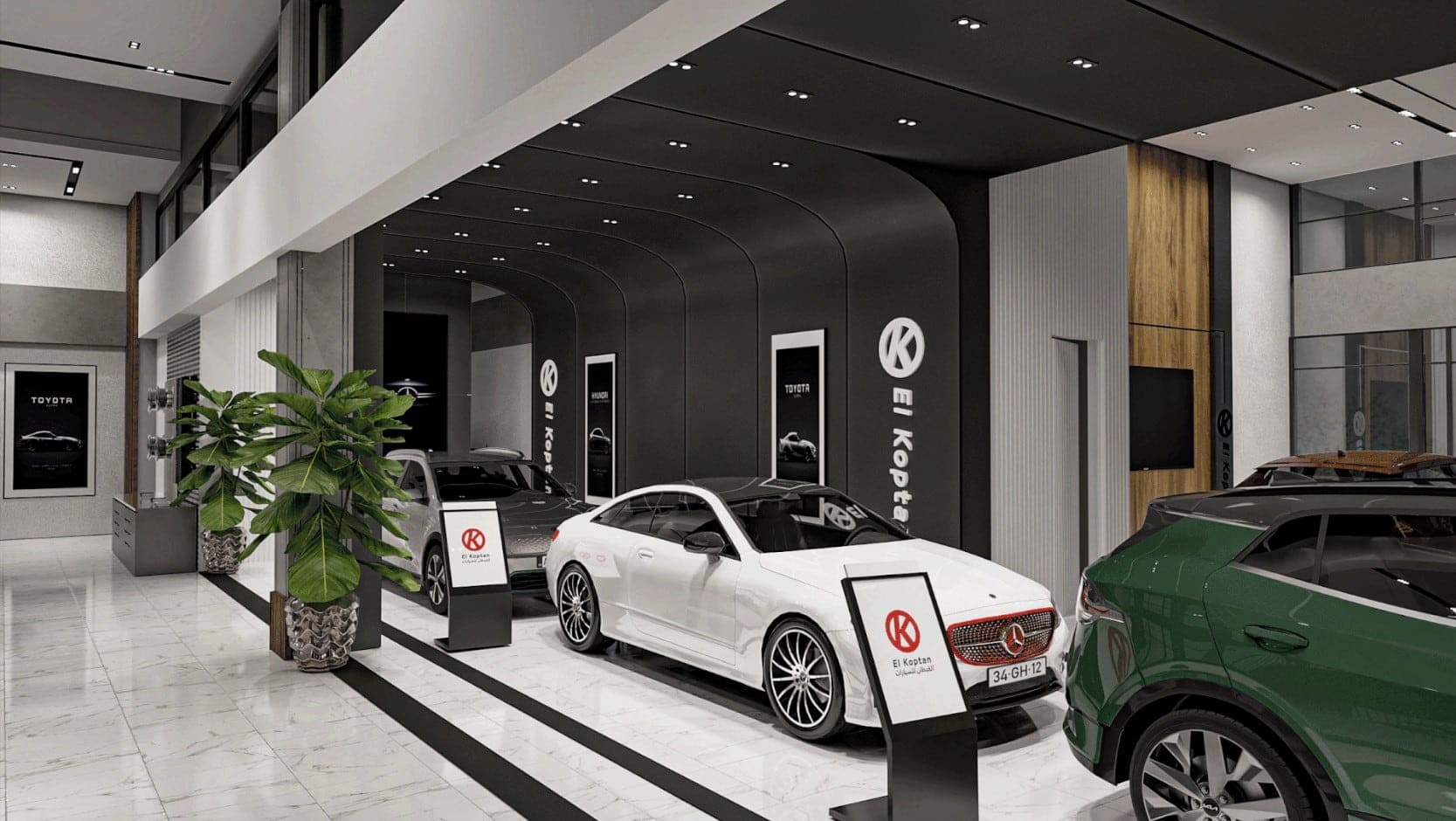 Mẫu thi công showroom ô tô Mẫu thi công showroom ô tô