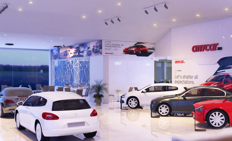 Thiết kế showroom ô tô sang trọng