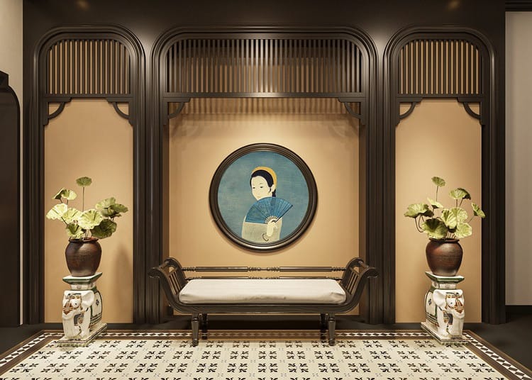 Mẫu thiết kế spa phong cách indochine với nội thất gỗ do Gia Long tổng hợp - 1