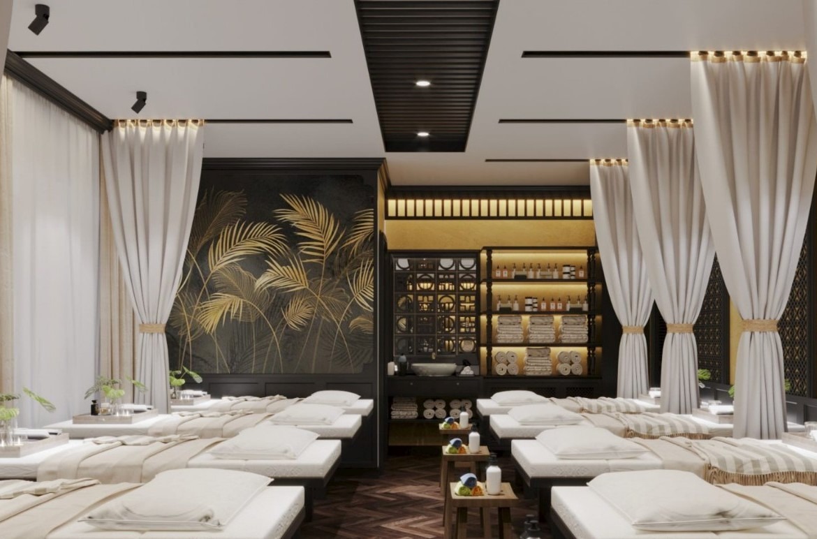 Mẫu thiết kế spa phong cách indochine sang trọng do Gia Long tổng hợp