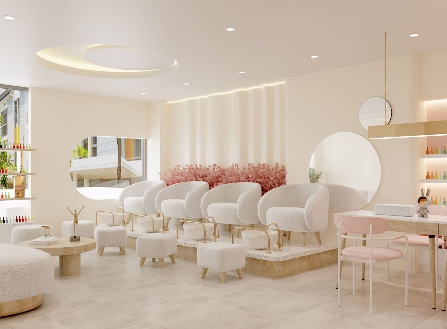 Một số mẫu thiết kế tiệm nail mang không gian tối giản Một số mẫu thiết kế tiệm nail mang không gian tối giản