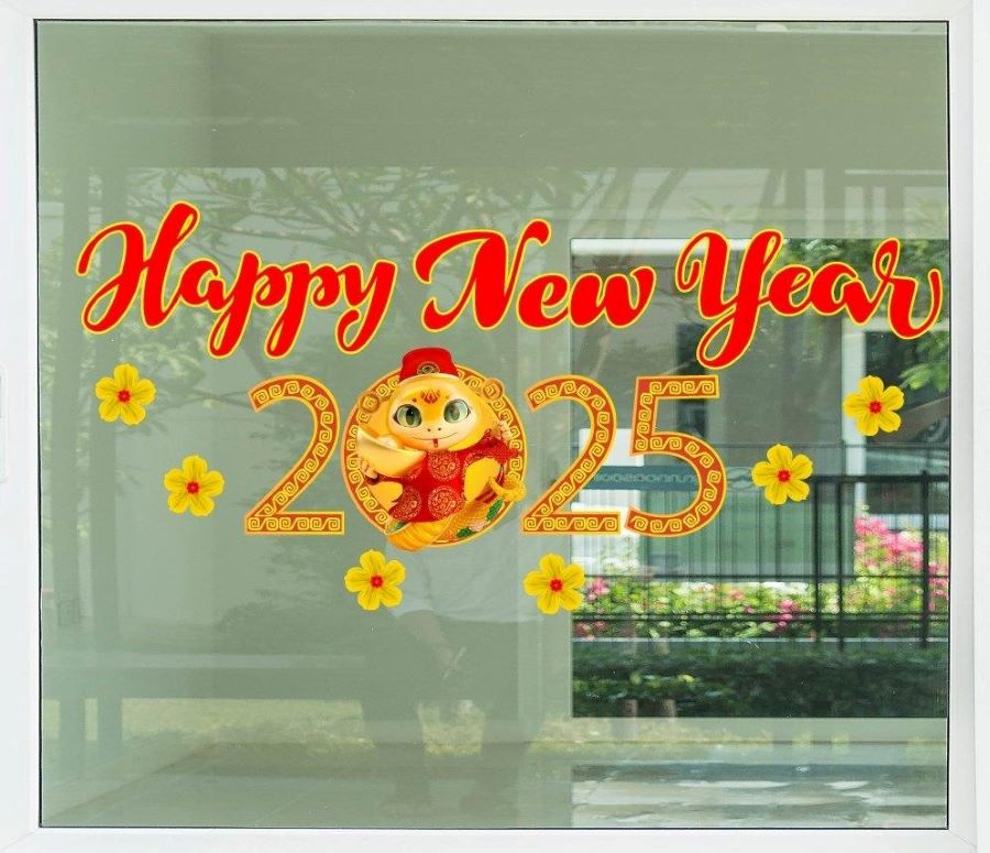 Mẫu Decal Tết trang trí cửa hàng - Mẫu 1 Mẫu Decal Tết trang trí cửa hàng - Mẫu 1