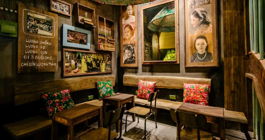 Phong cách vintage trong trang trí quán cà phê - Mẫu 3 Phong cách vintage trong trang trí quán cà phê - Mẫu 3