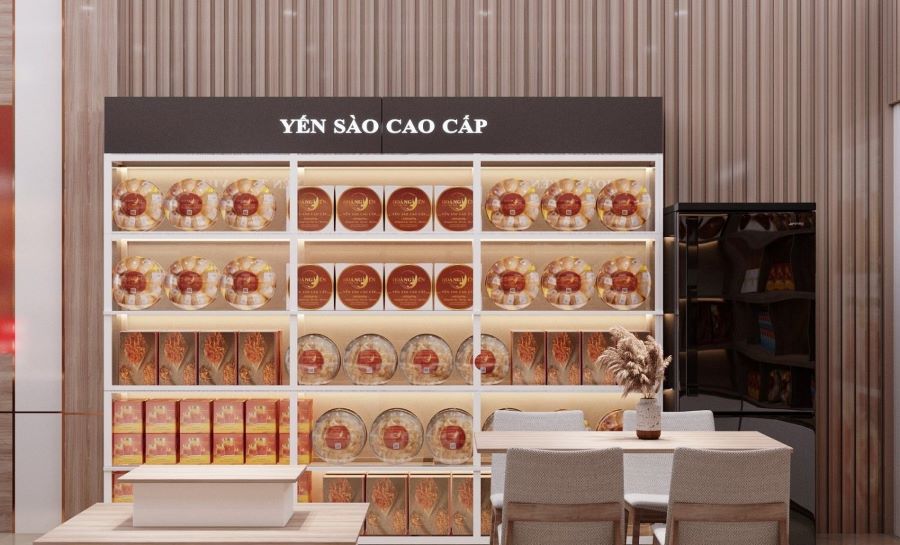 Mẫu thiết kế cửa hàng yến sào so Gia Long sưu tầm Mẫu thiết kế cửa hàng yến sào so Gia Long sưu tầm