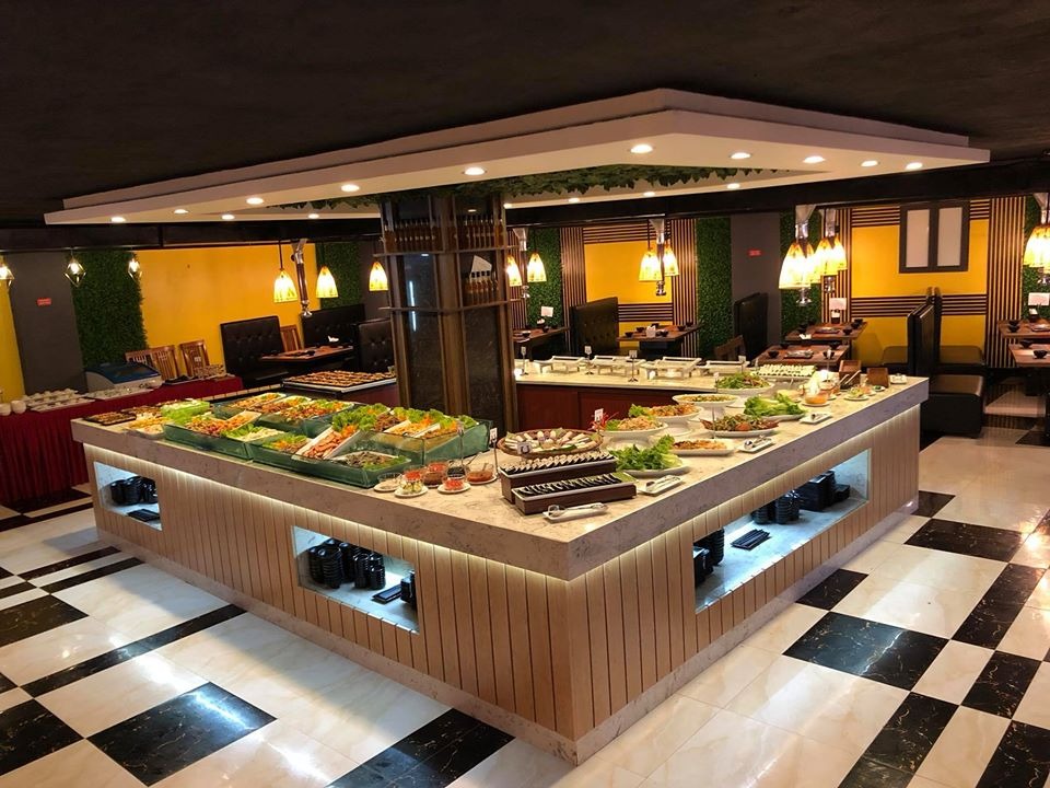 Mẫu thiết kế dành cho nhà hàng buffet bình dân - Mẫu 1 Mẫu thiết kế dành cho nhà hàng buffet bình dân - Mẫu 1