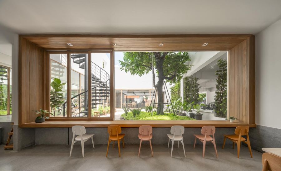 Thiết kế quán cà phê sân vườn hiện đại kết hợp với Minimalism 1
