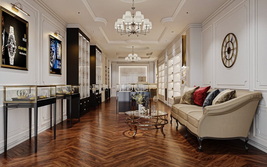 Mẫu thiết kế shop đồng hồ được ưa chuộng nhất năm - Mẫu 5 Mẫu thiết kế shop đồng hồ được ưa chuộng nhất năm - Mẫu 5