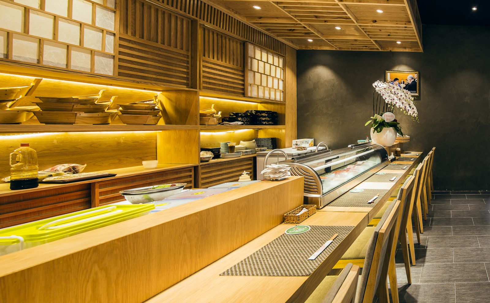 Thiết kế nhà hàng sushi phong cách hiện đại 