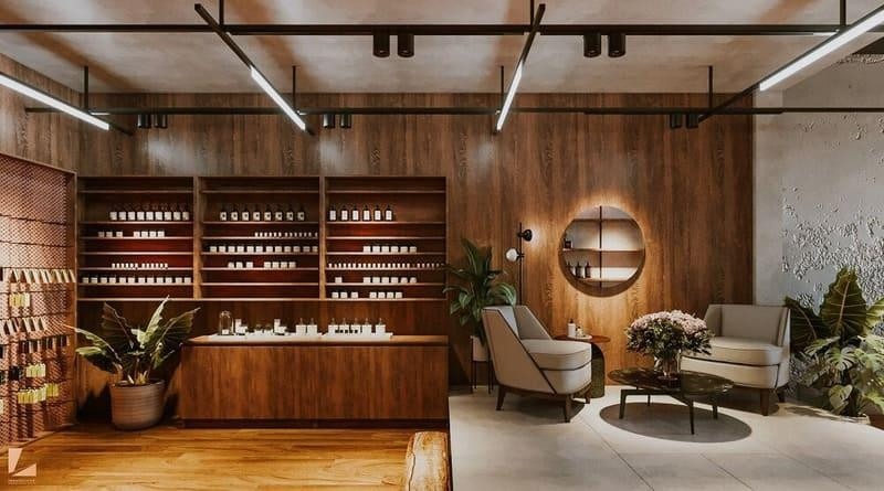 Mẫu thiết kế showroom mỹ phẩm Mẫu thiết kế showroom mỹ phẩm
