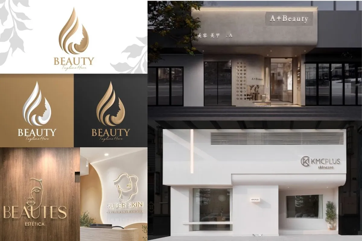 Thiết kế mặt tiền spa phong cách Vintage