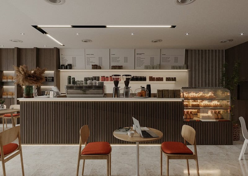 Mẫu thiết kế quán cafe bánh ngọt đẹp - Mẫu 2 Mẫu thiết kế quán cafe bánh ngọt đẹp - Mẫu 2