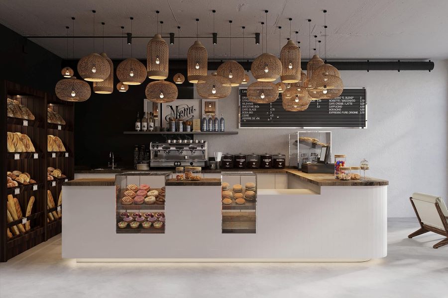 Mẫu thiết kế quán cafe bánh ngọt đẹp - Mẫu 9 Mẫu thiết kế quán cafe bánh ngọt đẹp - Mẫu 9