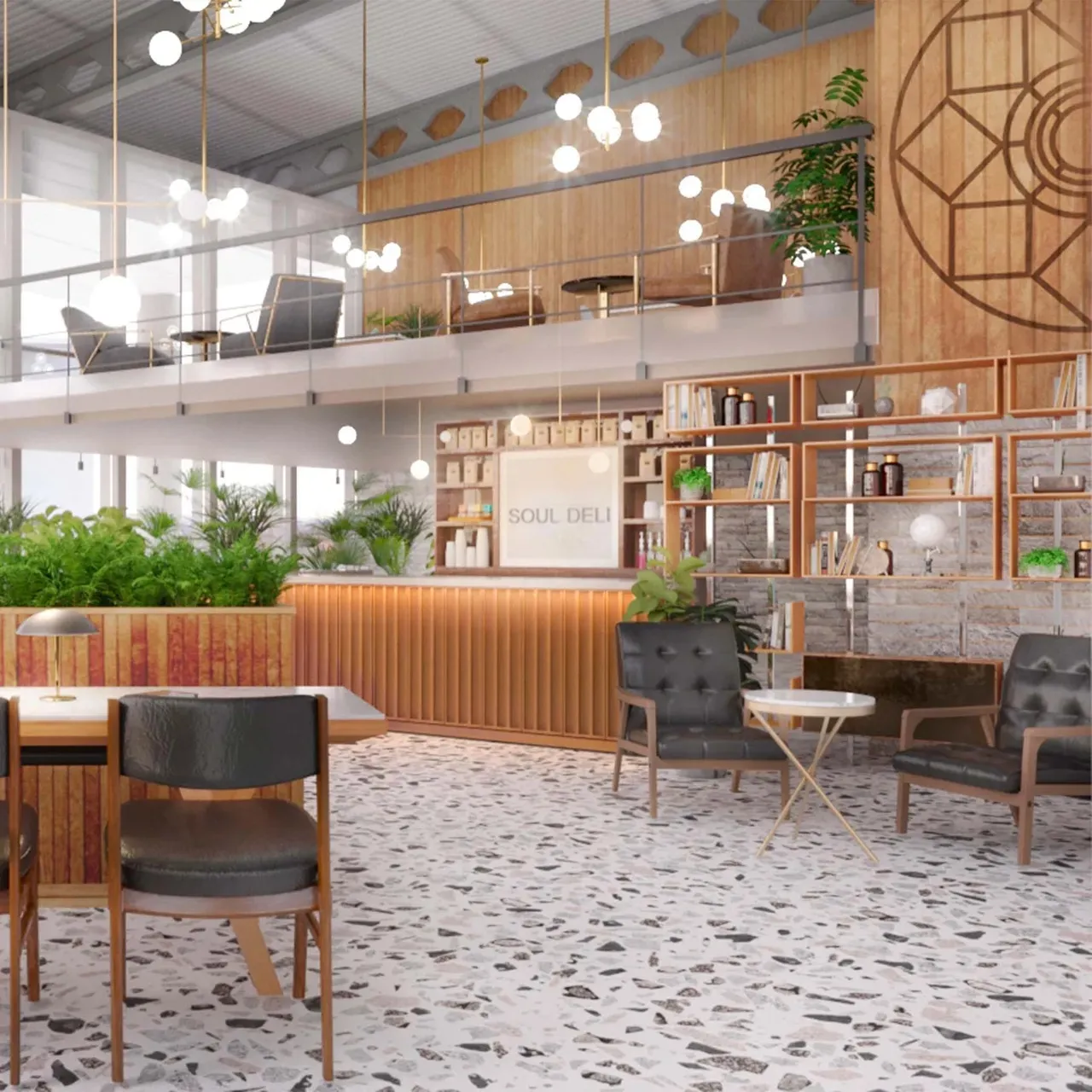 Một số mẫu thiết kế quán cafe có gác lửng Gia Long sưu tầm - Mẫu 2 Một số mẫu thiết kế quán cafe có gác lửng Gia Long sưu tầm - Mẫu 2