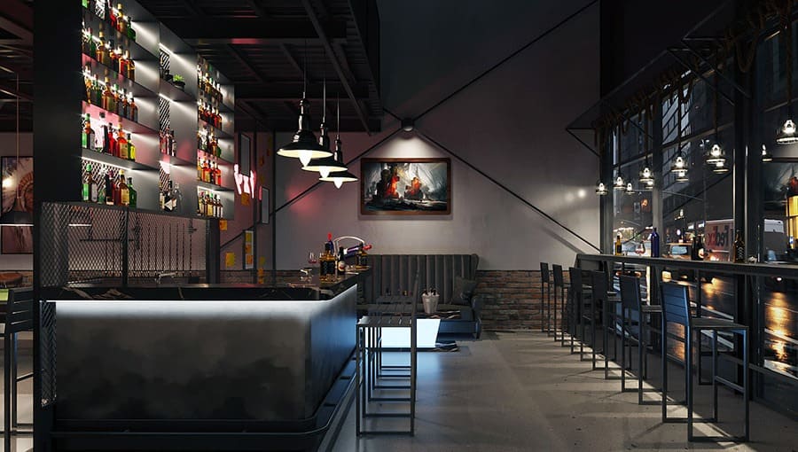 Khu vực cafe tách riêng khu vực bida Khu vực cafe tách riêng khu vực bida