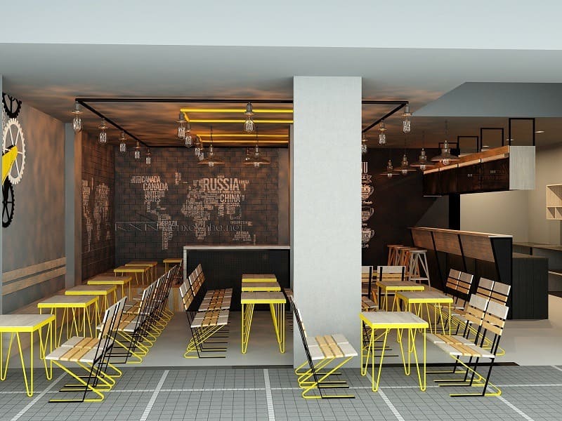 Thiết kế quán cafe bình dân phong cách mộc mạc với nội thất gỗ và ánh sáng ấm cúng Thiết kế quán cafe bình dân phong cách mộc mạc với nội thất gỗ và ánh sáng ấm cúng