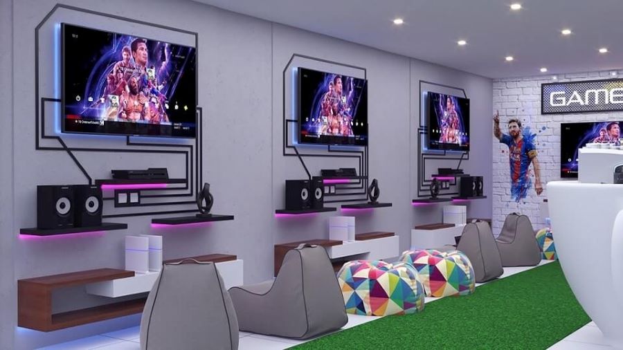 mẫu thiết kế quán cafe game 7