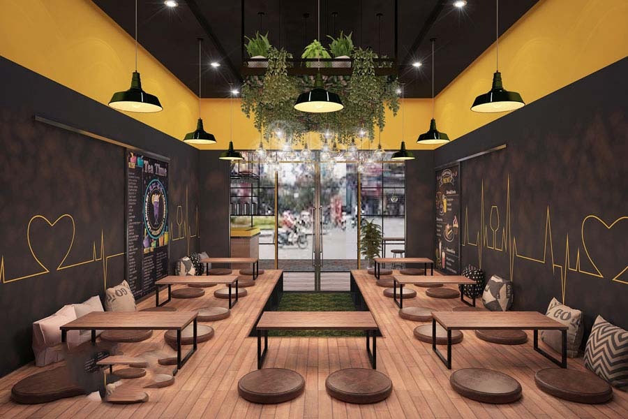 Mẫu thiết thiết kế quán cafe bệt được ưa chuộng hiện nay 1