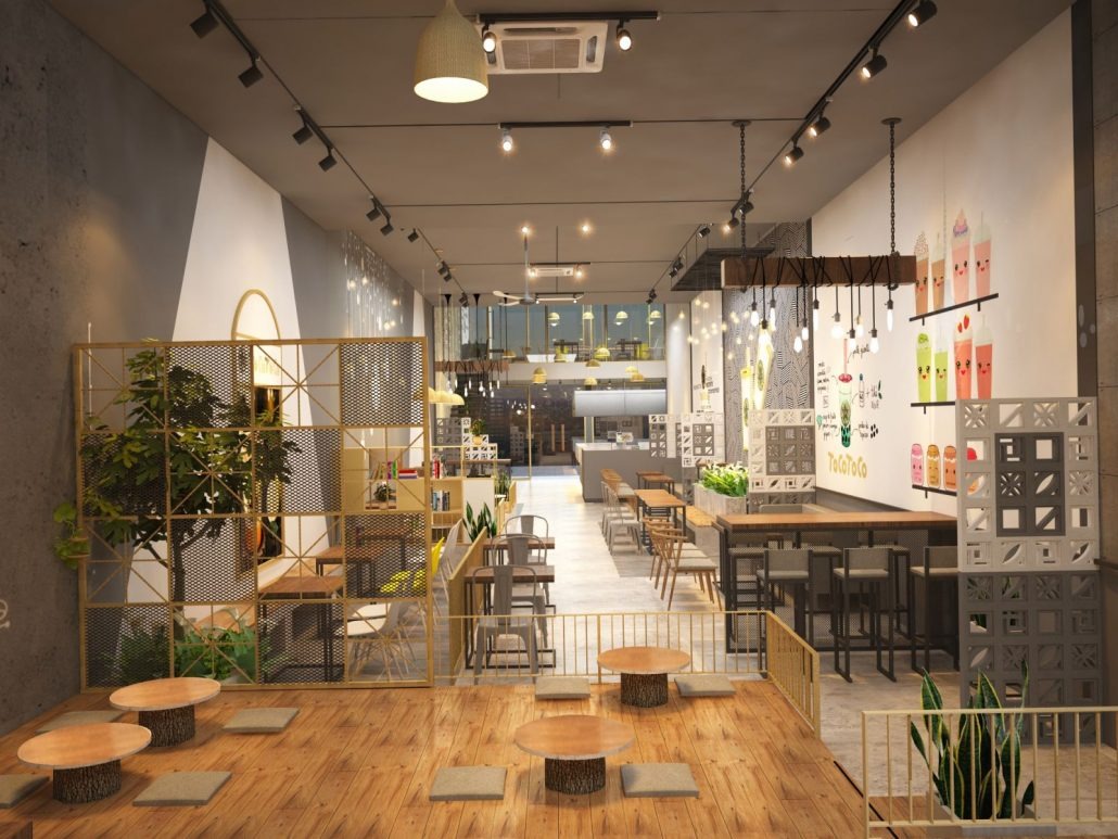 Mẫu thiết thiết kế quán cafe bệt được ưa chuộng hiện nay 3
