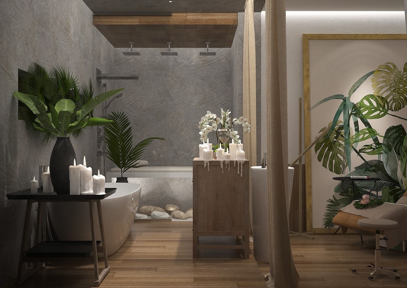 thiết kế spa phong cách mộc 1