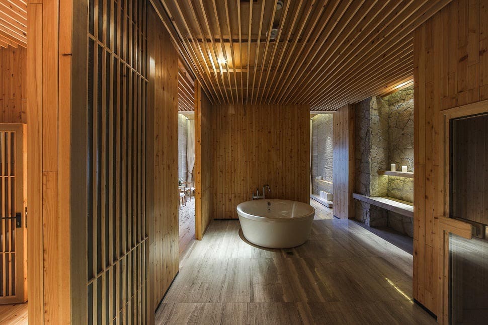Đặc điểm chính của phong cách mộc trong thiết kế spa, với chất liệu tự nhiên như gỗ, tre Đặc điểm chính của phong cách mộc trong thiết kế spa, với chất liệu tự nhiên như gỗ, tre
