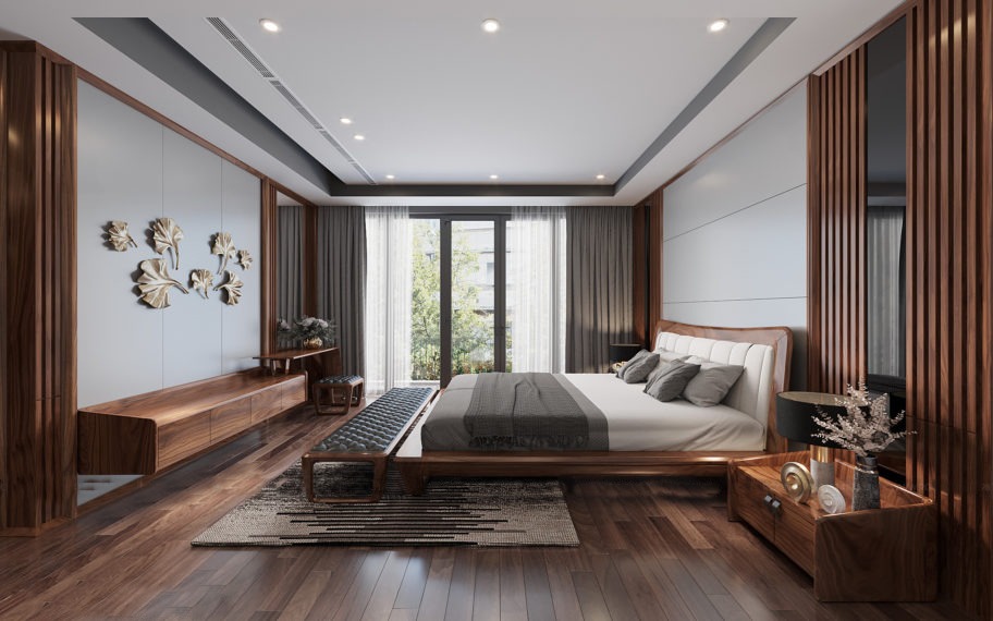 Gia Long sưu tầm mẫu thiết kế nội thất phòng ngủ đẹp Hà Nội phong cách hiện đại 1