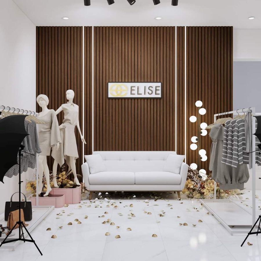 Mẫu shop quần áo 15m2 kết hợp kinh doanh online Mẫu shop quần áo 15m2 kết hợp kinh doanh online