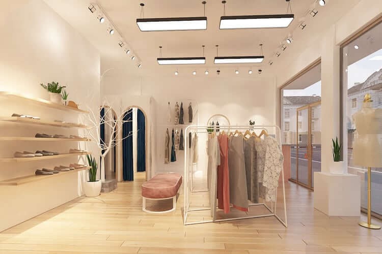 Mẫu thiết kế shop quần áo 15m2 pastel - Mẫu 1 Mẫu thiết kế shop quần áo 15m2 pastel - Mẫu 1