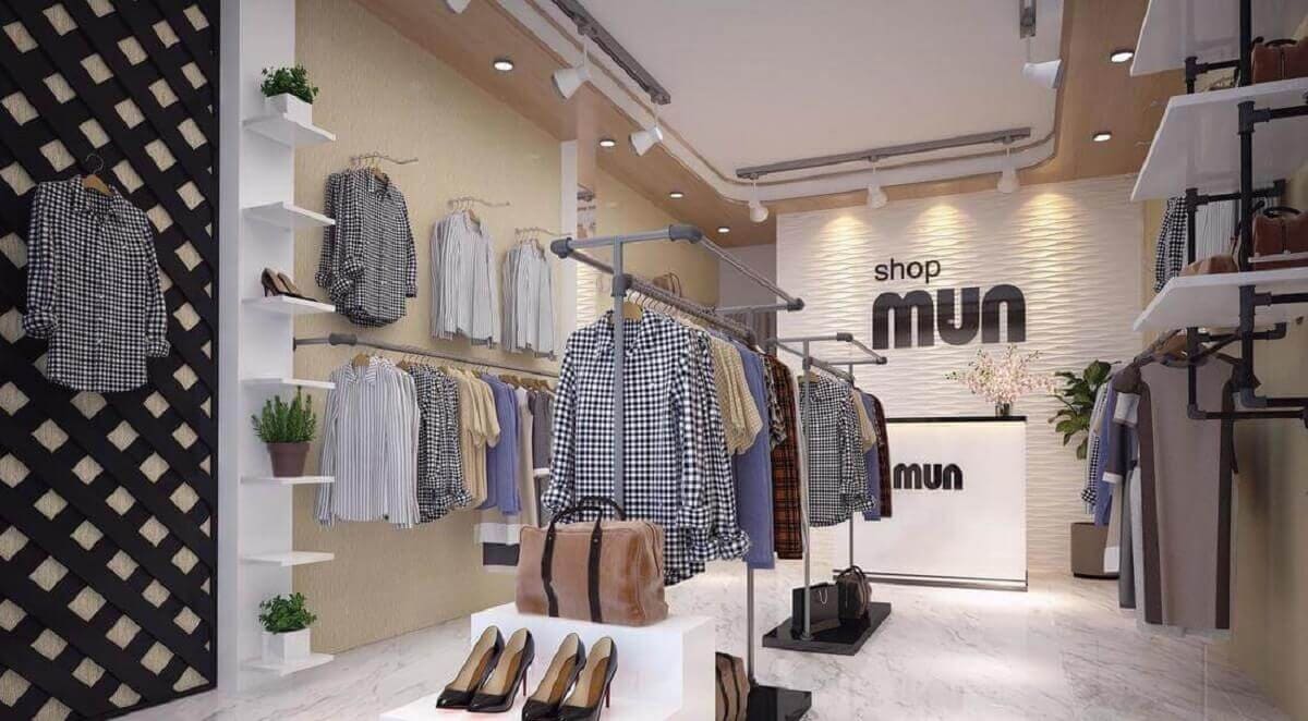 Một số mẫu thiết kế shop quần áo 20m2 hiện đại được Gia Long sưu tầm 1
