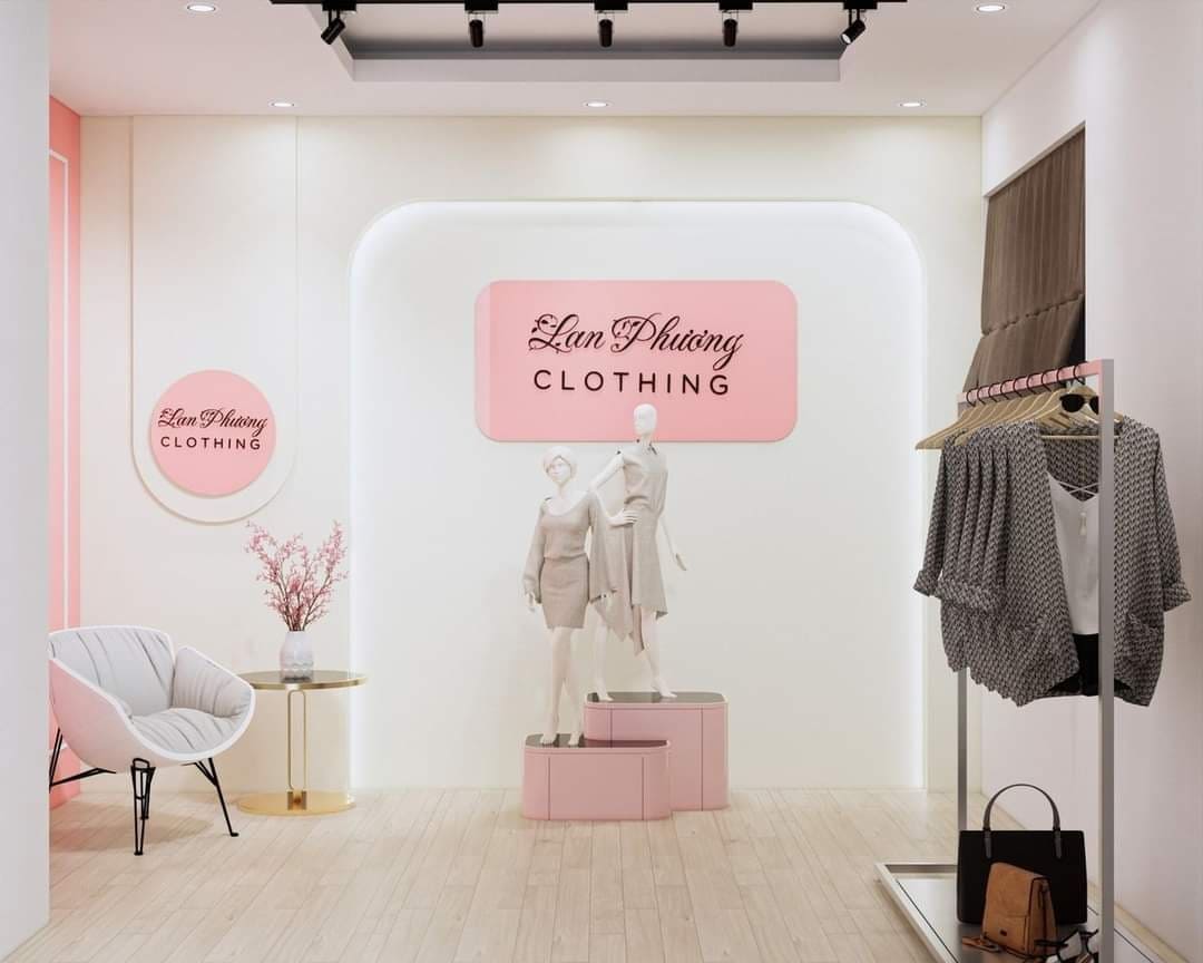 Mẫu thiết kế shop quần áo 20m2 kết hợp bán online coskhu vực livestream Mẫu thiết kế shop quần áo 20m2 kết hợp bán online coskhu vực livestream
