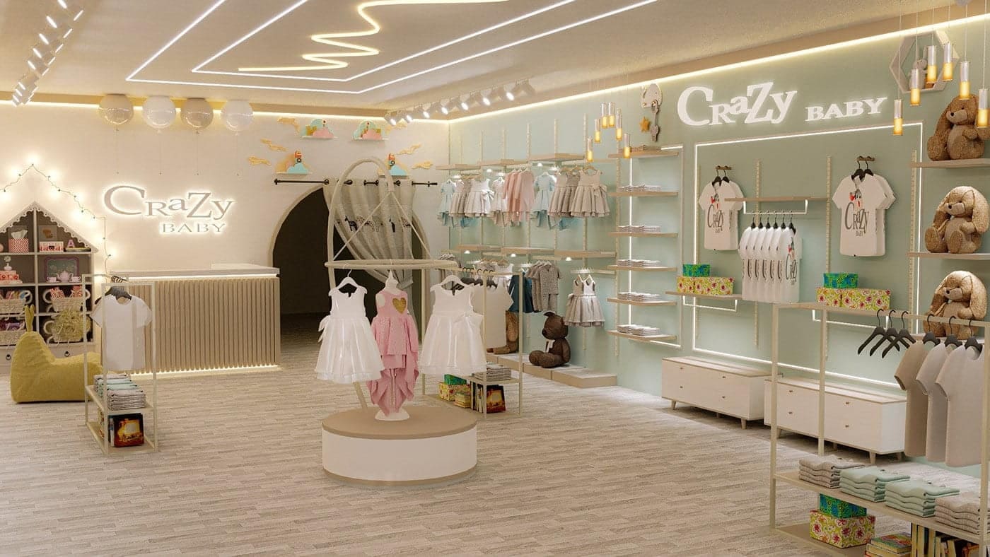 Một số mẫu thiết kế shop quần áo 20m2 đáng yêu Một số mẫu thiết kế shop quần áo 20m2 đáng yêu