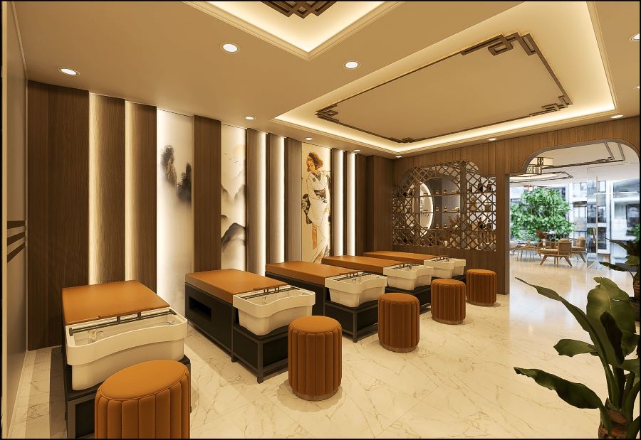 Mẫu tiết kế spa 30m2 phong cách Nhật Bản tối giản Mẫu tiết kế spa 30m2 phong cách Nhật Bản tối giản