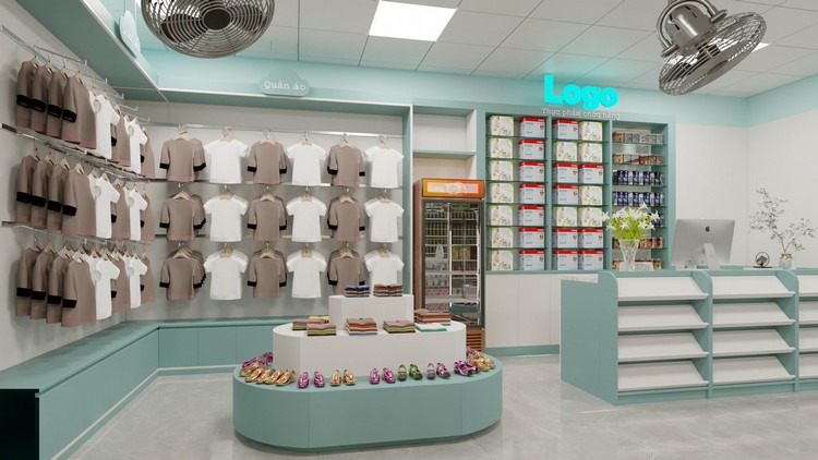 Mẫu shop sữa bỉm phối màu pastel nhẹ nhàng - Mẫu 3 Mẫu shop sữa bỉm phối màu pastel nhẹ nhàng - Mẫu 3