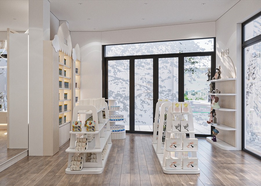 Mẫu shop sữa bỉm phối màu pastel nhẹ nhàng - Mẫu 6 Mẫu shop sữa bỉm phối màu pastel nhẹ nhàng - Mẫu 6