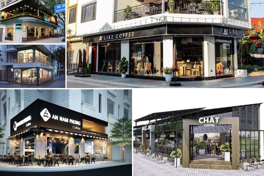 Một số mẫu thiết kế tiệm bánh và cafe 2 mặt tiền Một số mẫu thiết kế tiệm bánh và cafe 2 mặt tiền