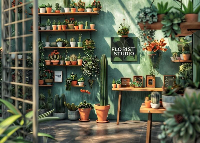Mẫu shop cây cảnh ngoài trời nhiều ánh sáng tự nhiên - Mẫu 8 Mẫu shop cây cảnh ngoài trời nhiều ánh sáng tự nhiên - Mẫu 8