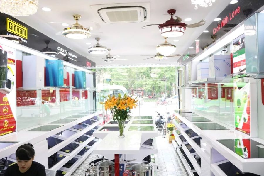 Mẫu thiết kế cửa hàng gas gia dụng kết hợp cửa hàng bếp - Mẫu 1