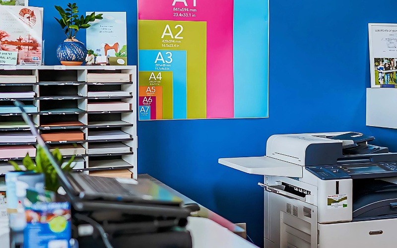 Mẫu thiết kế cửa hàng photocopy 15m² - Mẫu 1 Mẫu thiết kế cửa hàng photocopy 15m² - Mẫu 1