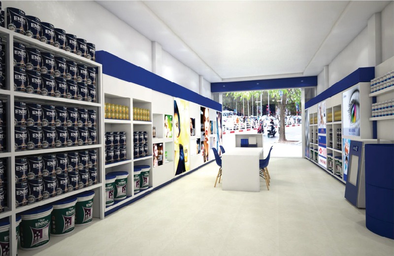 Mẫu showroom sơn cao cấp - Mẫu 2 Mẫu showroom sơn cao cấp - Mẫu 2