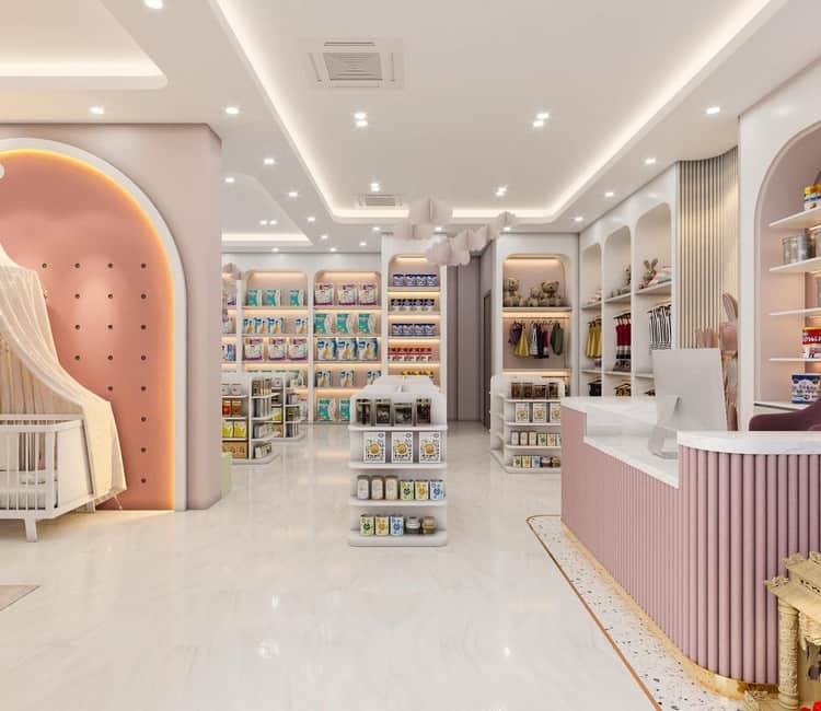 Mẫu shop sữa bỉm phối màu pastel nhẹ nhàng - Mẫu 1 Mẫu shop sữa bỉm phối màu pastel nhẹ nhàng - Mẫu 1