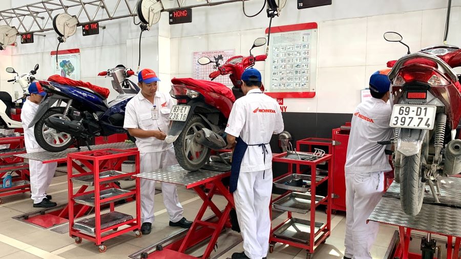 Thiết kế cửa hàng sửa chữa xe máy quy mô nhỏ - Mẫu 3 Thiết kế cửa hàng sửa chữa xe máy quy mô nhỏ - Mẫu 3