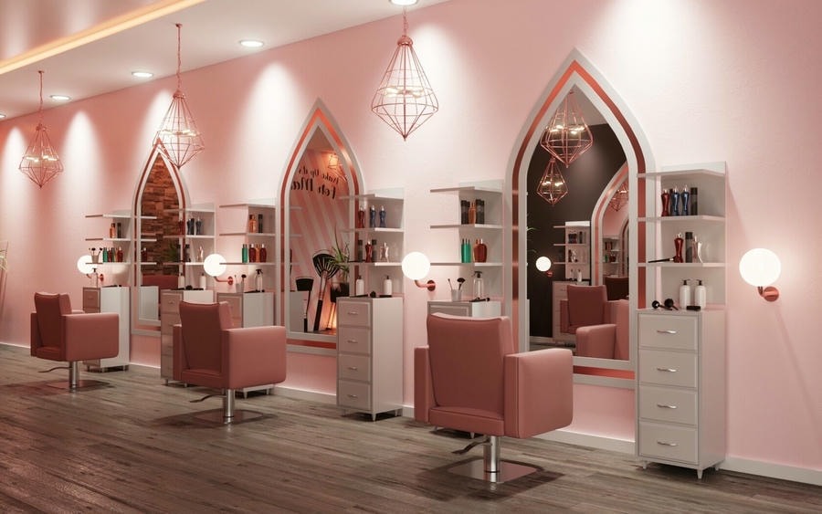 Mẫu tiệm makeup decor ngọt ngào, nữ tính Mẫu tiệm makeup decor ngọt ngào, nữ tính
