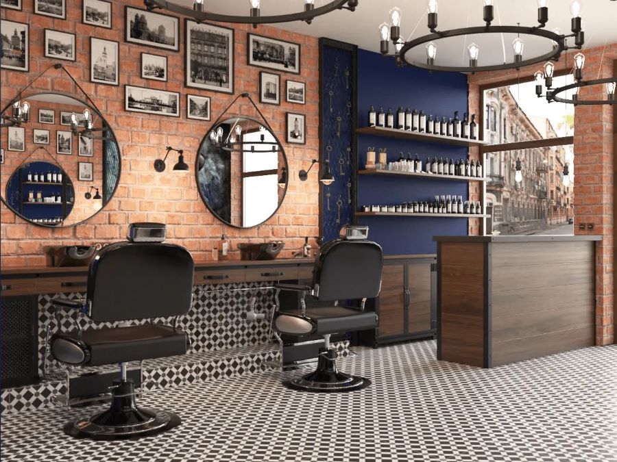 Một số mẫu thiết kế barber shop theo phong cách đường phố 2