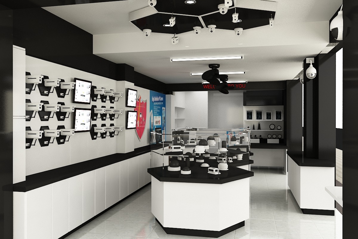 Mẫu showroom trưng bày camera 1